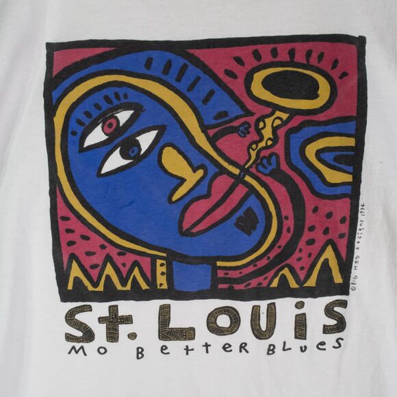 Vintage Spike Lee T Shirt Mo Better Blues Promo Big Hed Designs Single Stitch XL - Picture 5 of 14